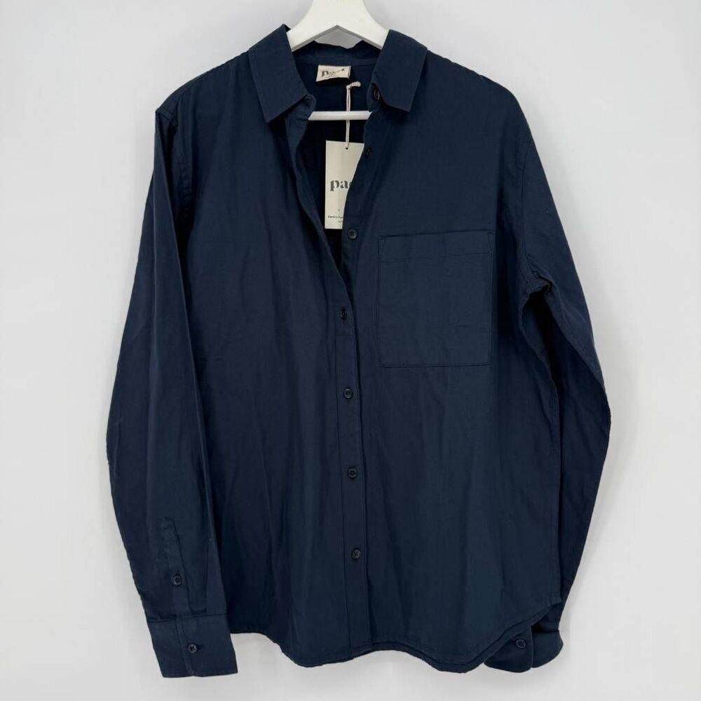 Pact Women's Blue Organic Cotton Shirt Size M